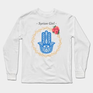 Syrian Girl Syria Hamsa Long Sleeve T-Shirt